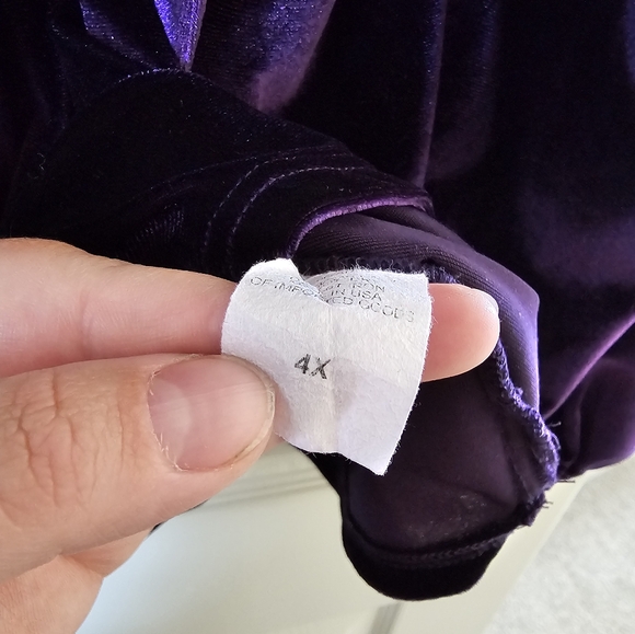 Pinup Couture Velvet Peasant Top - Picture 3 of 3